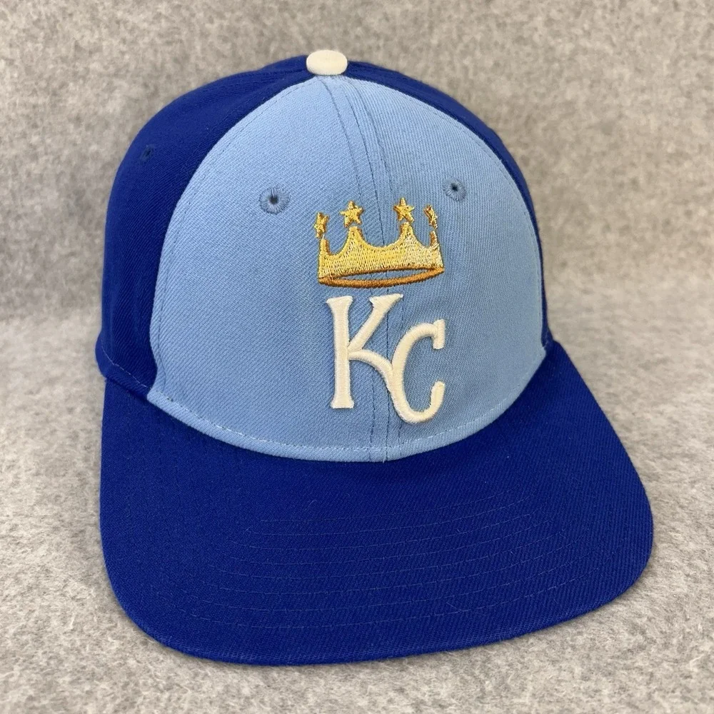 Kansas City Royals New Era 9FORTY Snapback Cap Blue KC Crown MLB
